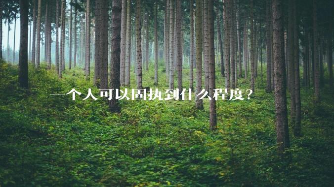 一个人可以固执到什么程度？